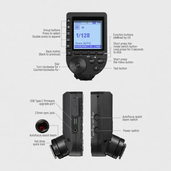 NEEWER QPRO-F Fujifilm Uyumlu TTL Kablosuz Flaş Tetikleyici