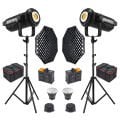 Gdx LV-700C-II B Bi Color Led Video Işığı 2'li Full Set (Gridli 120 Octa Softbox + 260 cm Kalın Işık Ayağı)