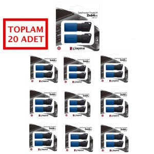 Kingston 64GB DataTraveler USB Flaş Bellek 20 Adet (10 Çift)