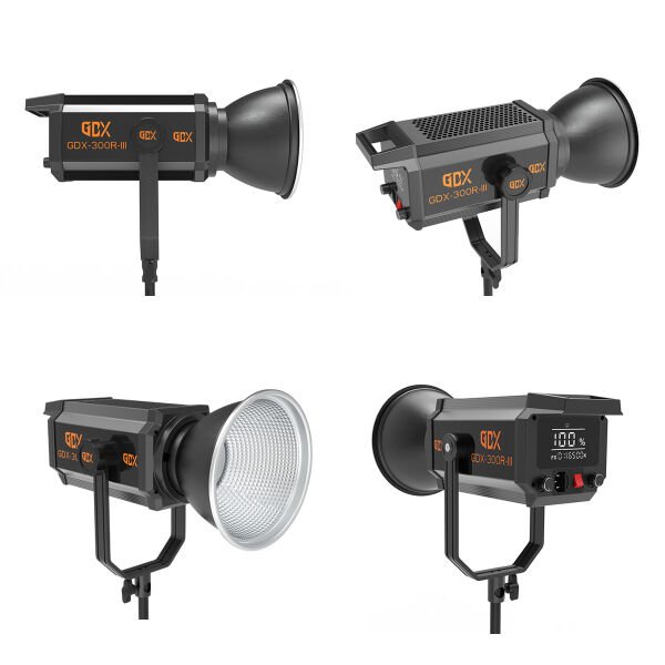 GDX 300 RGB III Profesyonel İkili Fotoğrafçılık ve Video Renkli Dolgu Işığı Seti