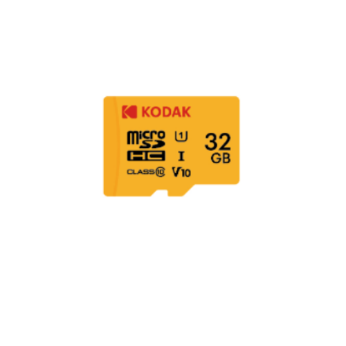 Kodak 32GB UHS-I C10 U1 V10 Micro SD Kart + Adaptör (Sarı)