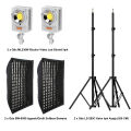 Gdx XL-Kit 2 COB LED Youtube Sürekli Video ve Fotoğraf Işık İkili Set + Gdx BW-6090 Gridli Softbox