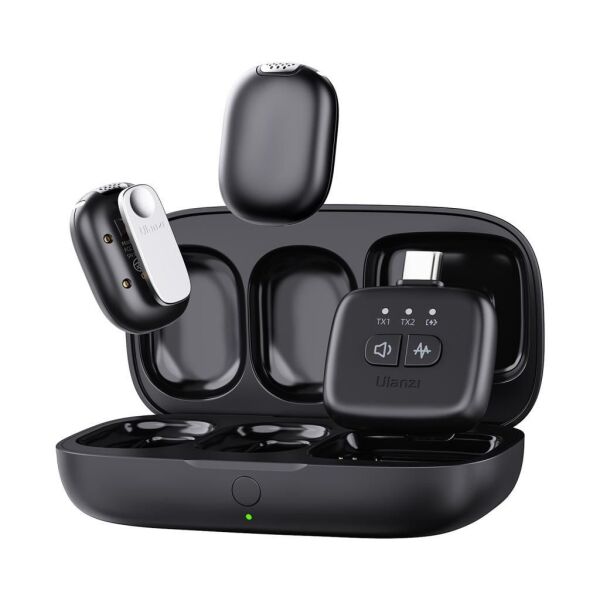 Ulanzi A30 Tiny 2 Kişilik Mikrofon Seti - Siyah