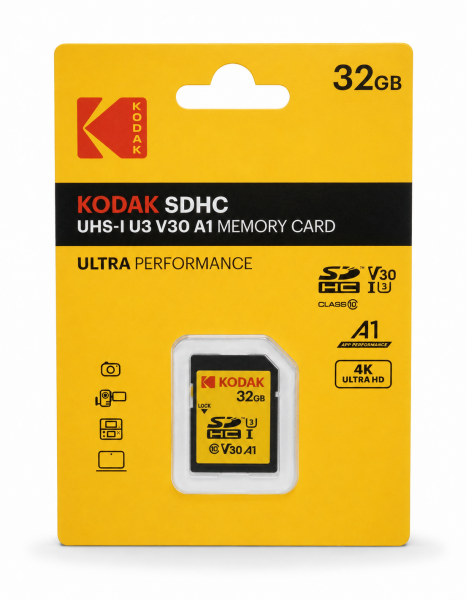 Kodak 32GB UHS-I U3 V30 A1 SD Hafıza Kartı