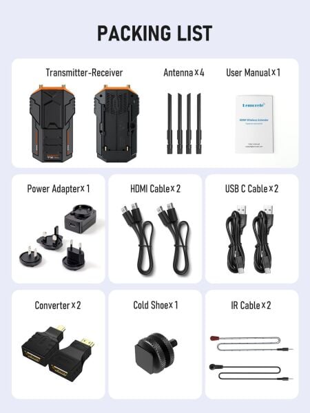 Lemorele R100 1080 HDMI Kablosuz Görüntü Aktarım Cıhazı