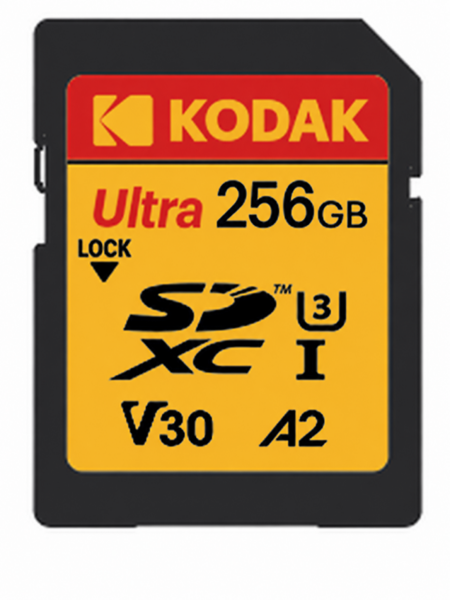 Kodak 256GB UHS-I U3 A2 V30Ultra DDR SD Hafıza Kartı (160MB/s - 150MB/s)