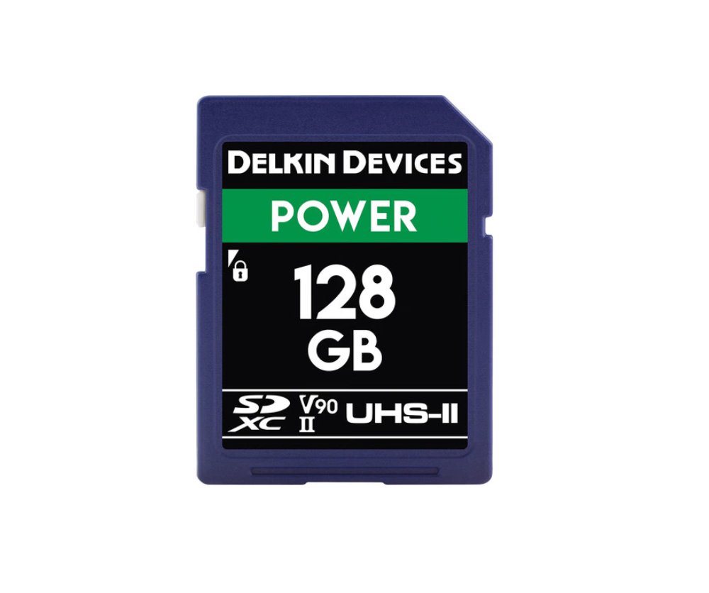 Delkin 128GB SD UHS-II 2000X V90 Power Hafıza Kartı (Okuma:300 - Yazma:250)