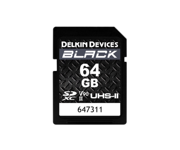 Delkin 64GB SD UHS-II U3 V90 Black Hafıza Kartı
