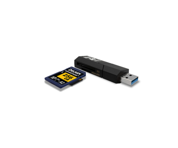 Delkin USB 3.1 Reader-55 SD ve MicroSD A2 Kart Okuyucu (Aktarım:170Mb/s)