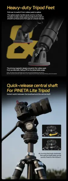 YC Onion Pineta Lite & CB7 Cedar & Ground-Spreader Karbon Fiber Tripod Kit