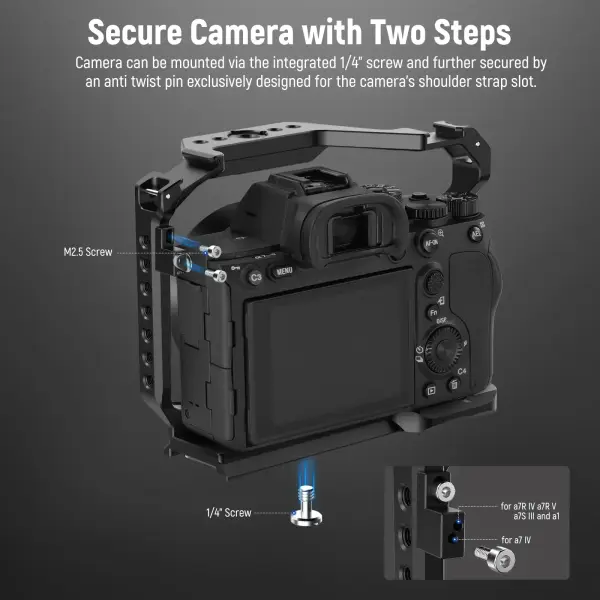 Neewer CA004 Sony A7 IV / A 7R V / A 7S III / A1 Uyumlu Kamera Kafesi