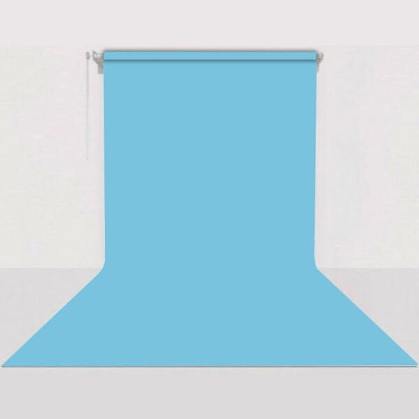 GDX Sabit (Tavan & Duvar) Kağıt Sonsuz Stüdyo Fon Perde (True Blue) 2.70x11 Metre