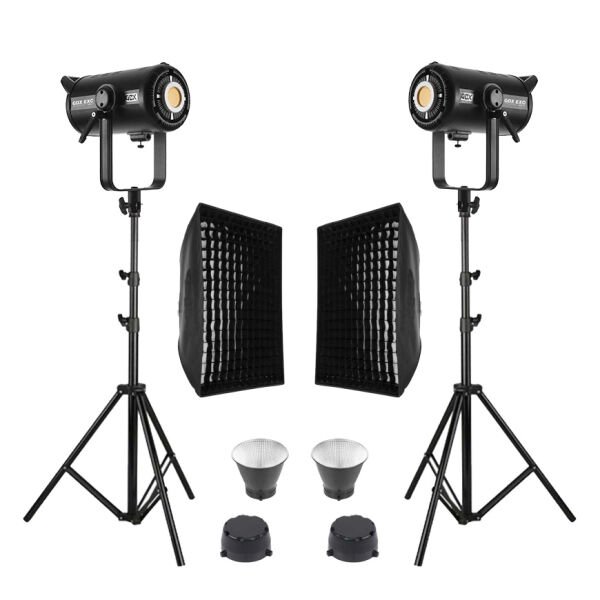 GDX EXC-220C-II 2'li Full Set (Gridli 60x90 Softbox + 260 cm Kalın Işık Ayağı)
