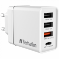 VERBATIM 49701 CHR-30EU2 USB-CHARGER 30W WHITE
