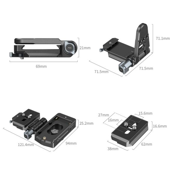 SmallRig 4696 NP-F Pil Adaptörü Montaj Plakası Kiti Aynasız Kameralar için