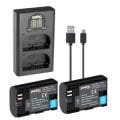 PDX LP-E6 İkili USB Şarj Cihazı ve İkili Batarya Kit