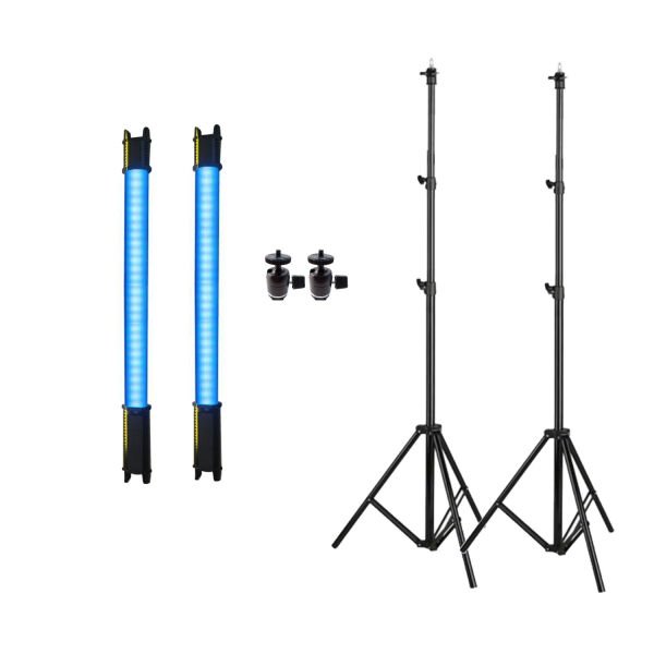 GDX TB-60 RGB İkili Fotoğraf ve Video Tüp Işık Seti