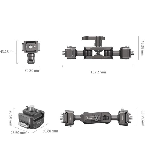 SmallRig 4488 HawkLock H21 Hızlı Çıkarma Sihirli Kol ve Bilyalı Başlık