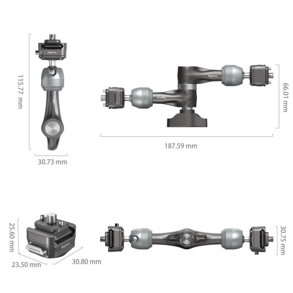 SmallRig 4490 HawkLock H21 Hızlı Çıkarma Rozet Sihirli Kol (7'')