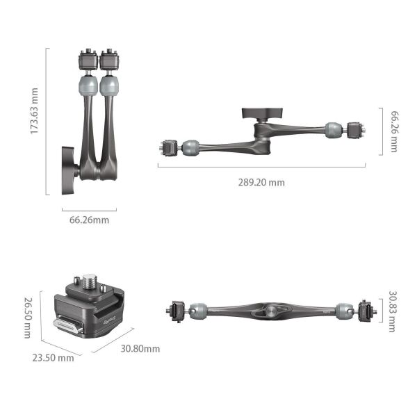 SmallRig 4489 HawkLock H21 Hızlı Çıkarma Rozet Sihirli Kol (11'')