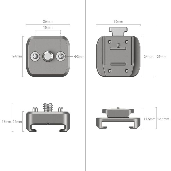 SmallRig 4500 HawkLock H18 Metal Ayak ile Hızlı Çıkarma Desteği