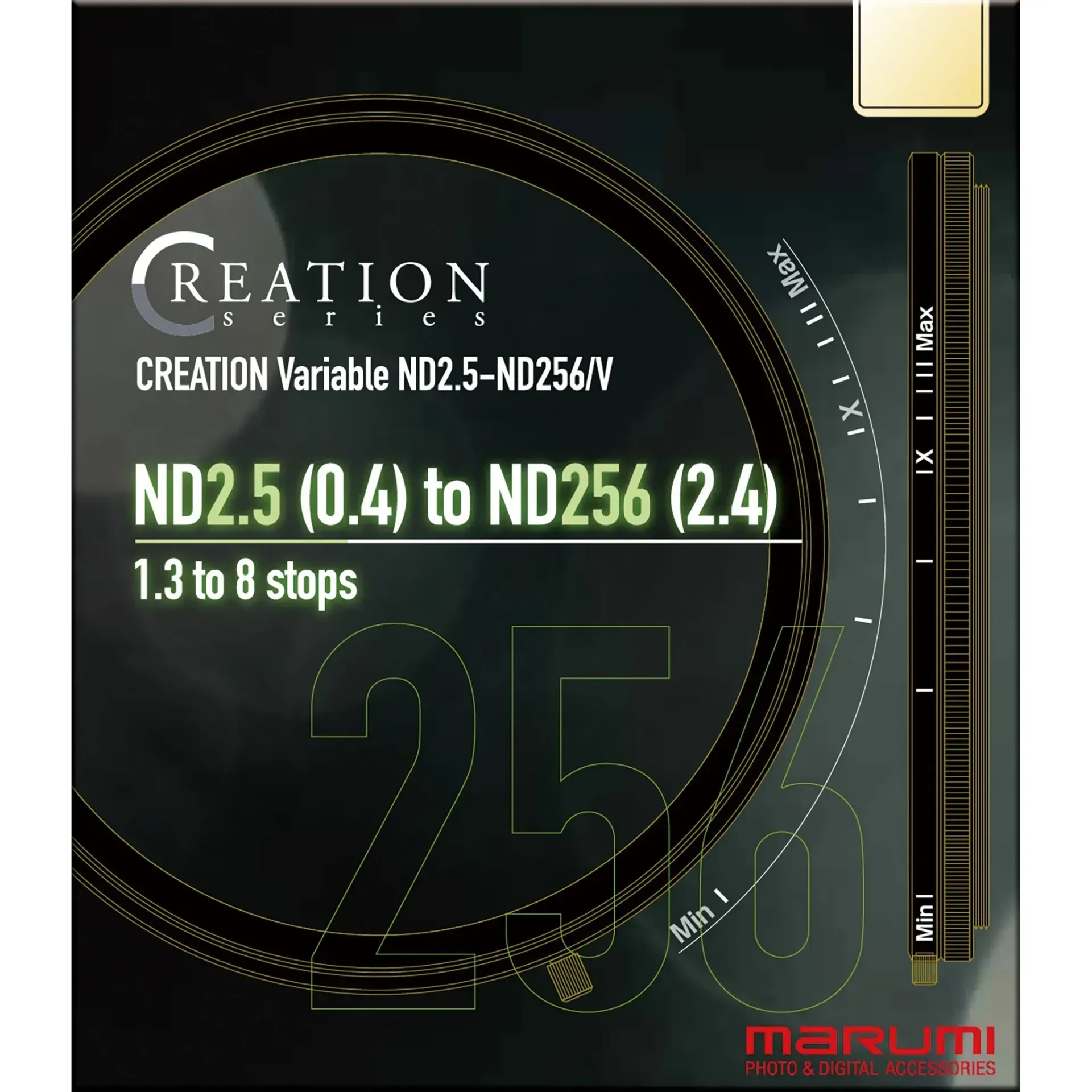 Marumi CREATION Variable ND2.5-ND256/V 77mm Filtre