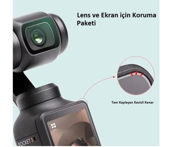 Oem Dji Osmo Pocket 4P / 4 / 3 Için Cam Ekran Koruyucu Seti