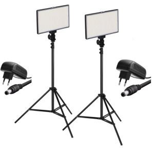PDX 576A İKİLİ LED IŞIK + 2 ADET 2 METRE AYAK + ELEKTRİK ADAPTÖRLÜ KİT