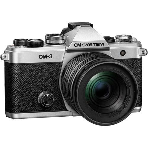 Olympus OM System OM-3 Gövde Gümüş  + M.Zuiko 12-45mm F4 Pro Objektif Kiti