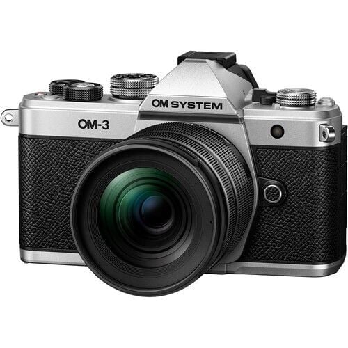 Olympus OM System OM-3 Gövde Gümüş  + M.Zuiko 12-45mm F4 Pro Objektif Kiti