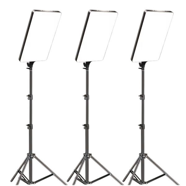 GDX P300TS BiColor Fotoğrafçılık ve Stüdyo Aydınlatması 80 Watt LED Video Panel Sürekli Işık Üçlü Set