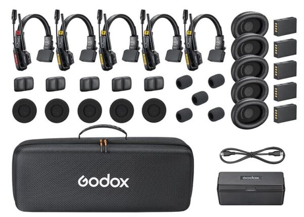 Godox Skytalk Air 5S Kablosuz Duplex Intercom Sistemi (5 Kullanıcı)