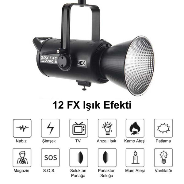 GDX EXC-220C-II Bi Color Led Video Işığı