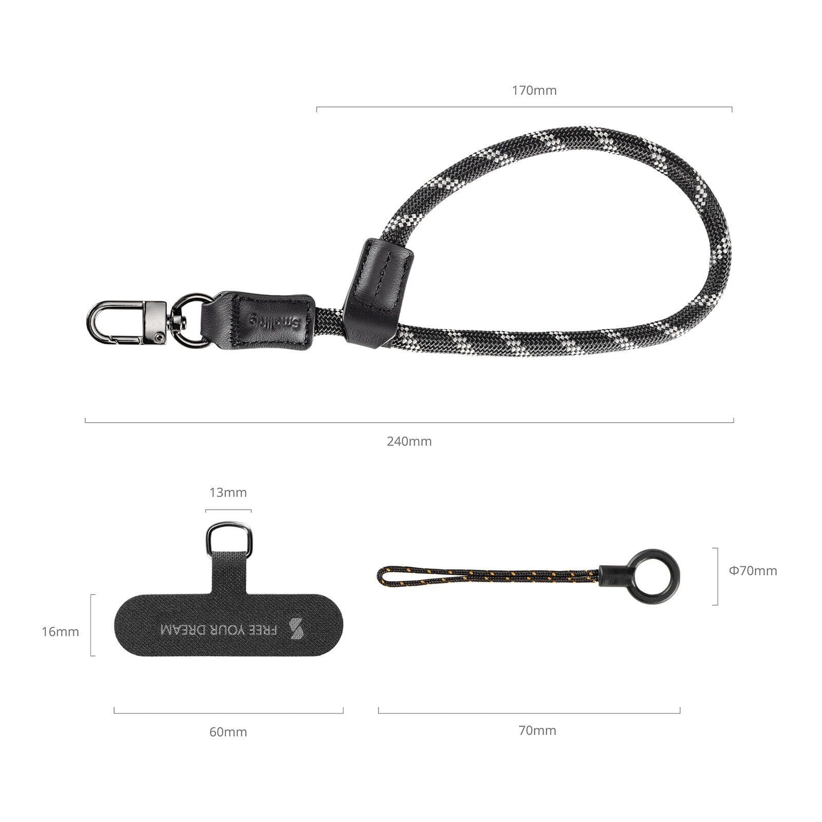 SmallRig 4990 FilMov Telefon Bileklik Kayışı (Siyah)