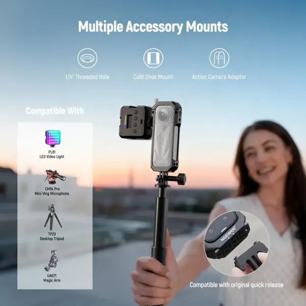 Neewer AC033 Insta360 X5 İçin Kamera Kafesi