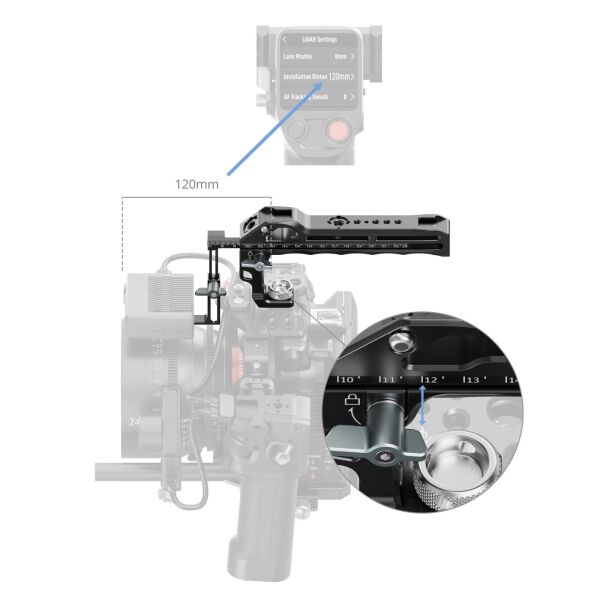 SmallRig 5236 DJI Focus Pro LiDAR için Üst Tutma Kolu