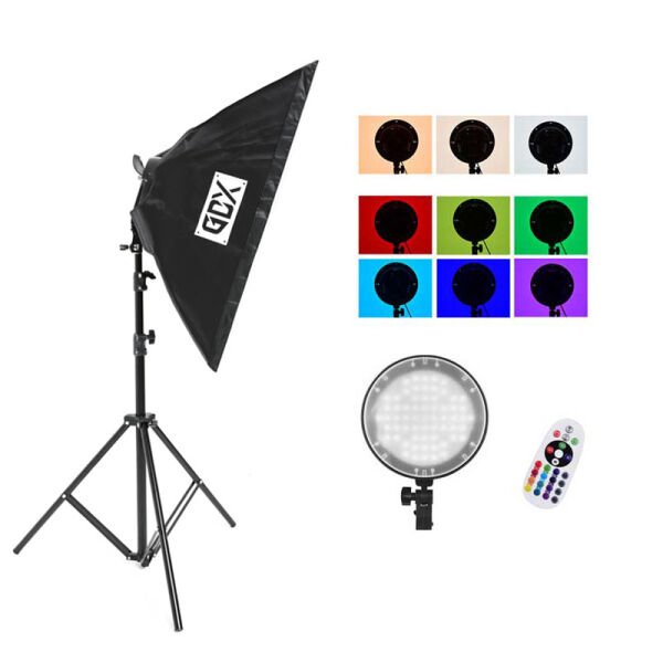 GDX Pro TLB-500 RGB İkili Set - Fotoğraf & Video Çekim Işığı (Dimmerli)