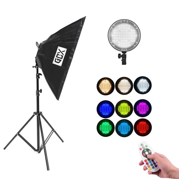 GDX Pro TLB-500 RGB İkili Set - Fotoğraf & Video Çekim Işığı (Dimmerli)