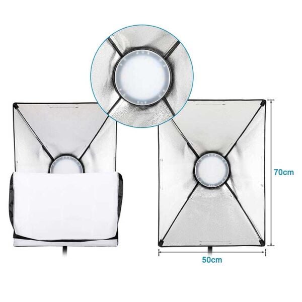 GDX Pro TLB-500 RGB İkili Set - Fotoğraf & Video Çekim Işığı (Dimmerli)