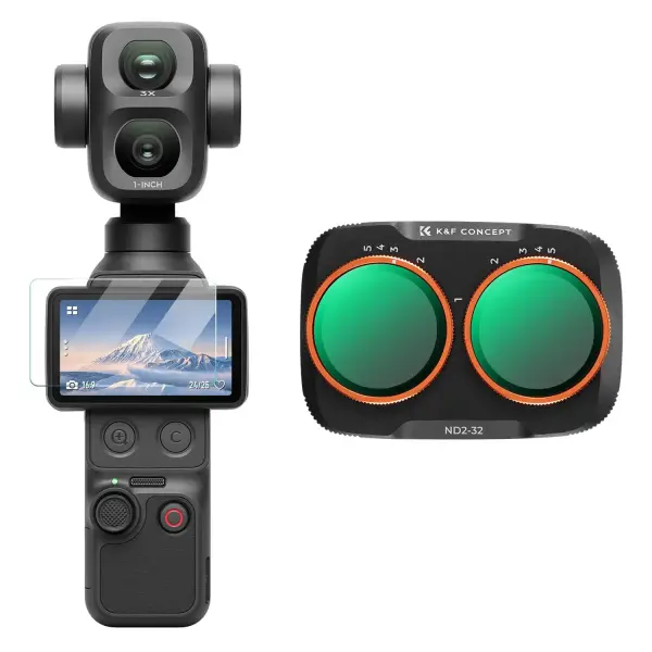 K&F Concept DJI Osmo Pocket 4P İçin Değişken ND Filtre (ND2-32)