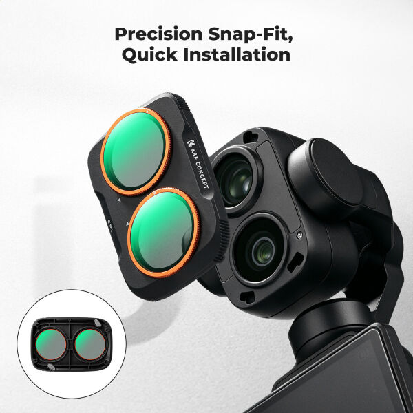 K&F Concept DJI Osmo Pocket 4P İçin Polarize (CPL) Filtre (Plastik)