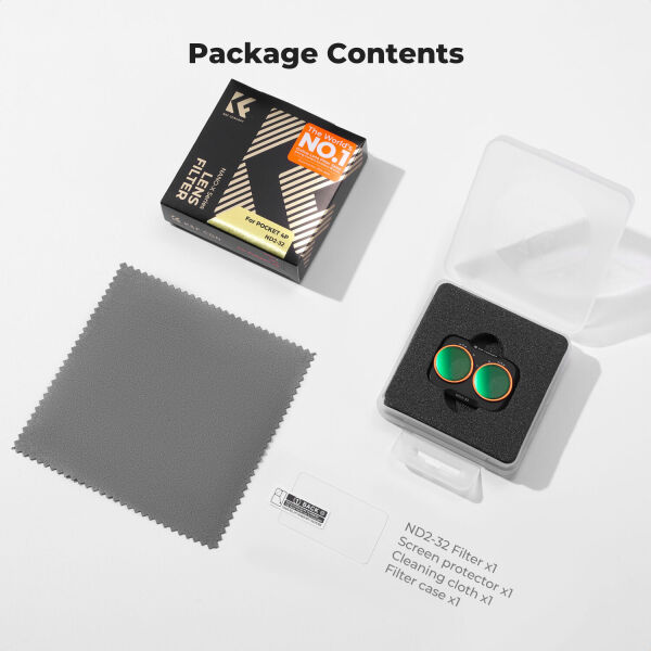 K&F Concept DJI Osmo Pocket 4P İçin Değişken ND Filtre (ND2-32) (Metal)