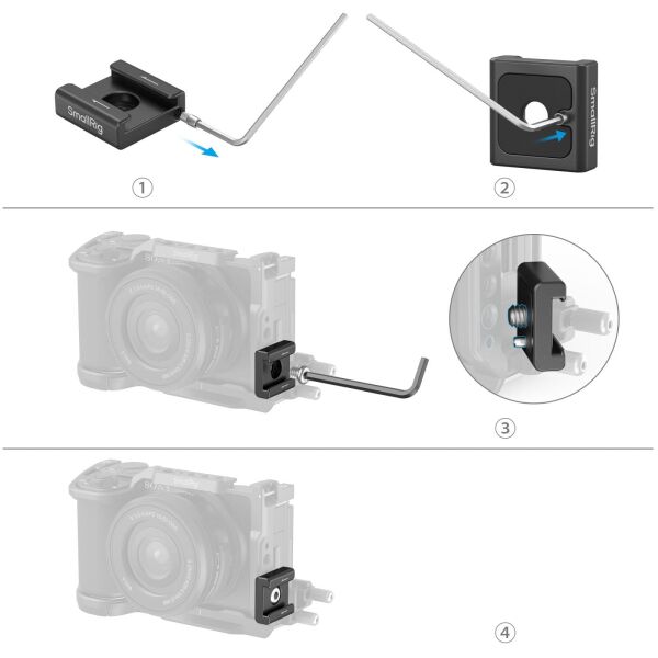 SmallRig 5033  Metal Ayak Montaj Desteği (4 adet)