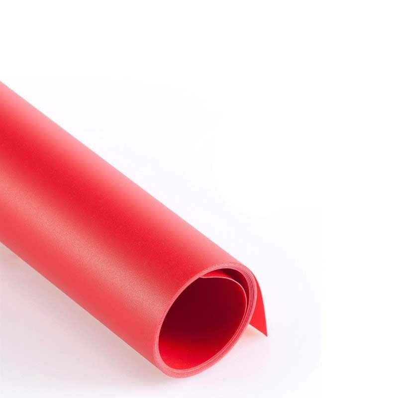GDX Stüdyo Fon Perde, PVC Arka Plan, Silinebilir, Kırışmaz (Kırmızı/Red) 120x200 Cm