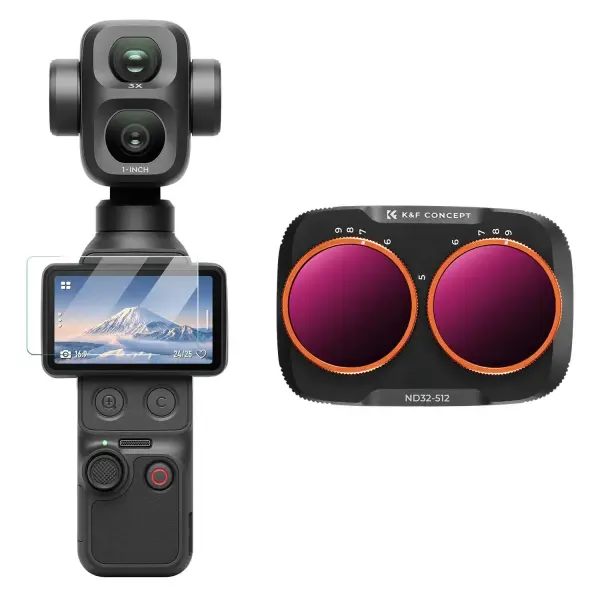 K&F Concept DJI Osmo Pocket 4P İçin Değişken ND Filtre (ND32-512)(Plastik)