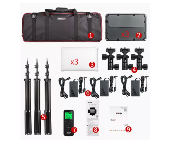 Viltrox Vl-S192T Led Light Panel (3 Lü Kit)