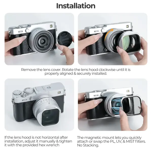 Freewell Fuji X-E5 Lens Hood (XF23mmF2.8) Gri
