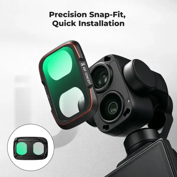K&F Concept DJI Osmo Pocket 4P İçin Black Mist 1/4 Filtre (Metal)