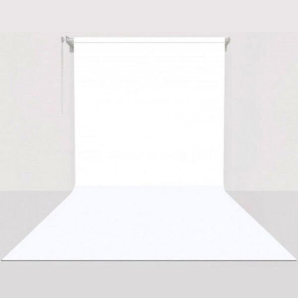 GDX Sabit (Tavan & Duvar) Kağıt Sonsuz Stüdyo Fon Perde (White/Beyaz) 2.70x11 Metre