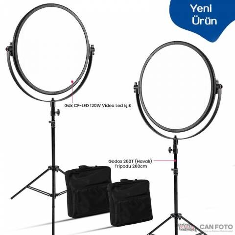 GDX CF-120W 2'li Led Video Işığı